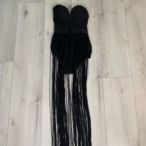 Bodysuit fringe dress